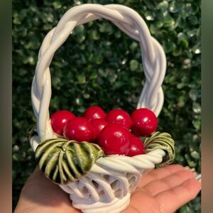 Ceramic cherry basket